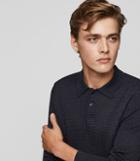 Reiss Mountain - Textured Polo Shirt In Blue, Mens, Size Xs