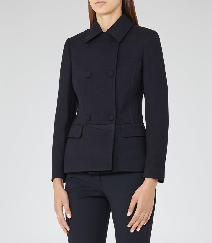 Reiss Garner - Womens Military Jacket In Blue, Size 6