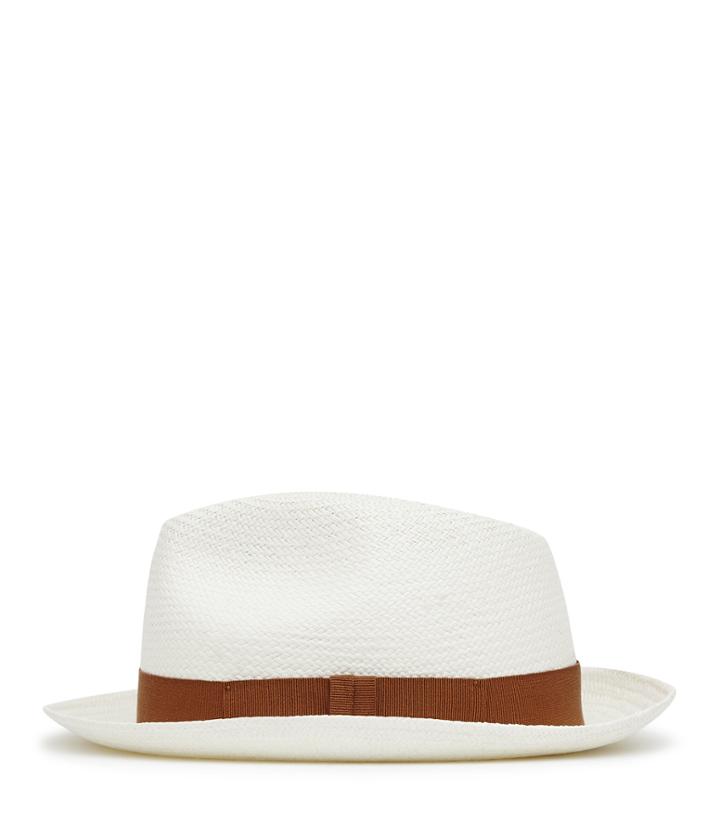 Reiss Whitney Snap - Mens Christys Panama Hat In White, Size S/m