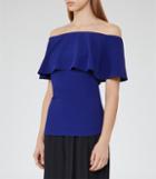 Reiss Balmer - Off-the-shoulder Top In Blue, Womens, Size 0