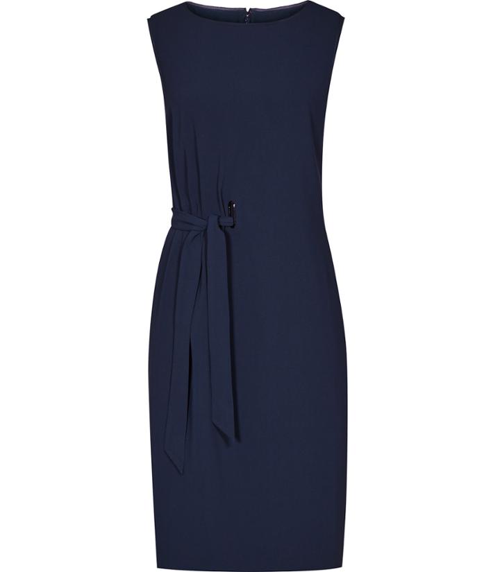 Reiss Libra - Womens Waist-tie Dress In Blue, Size 4