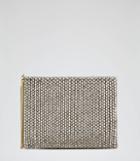 Reiss Cindy - Womens Beaded Clutch Bag In Grey