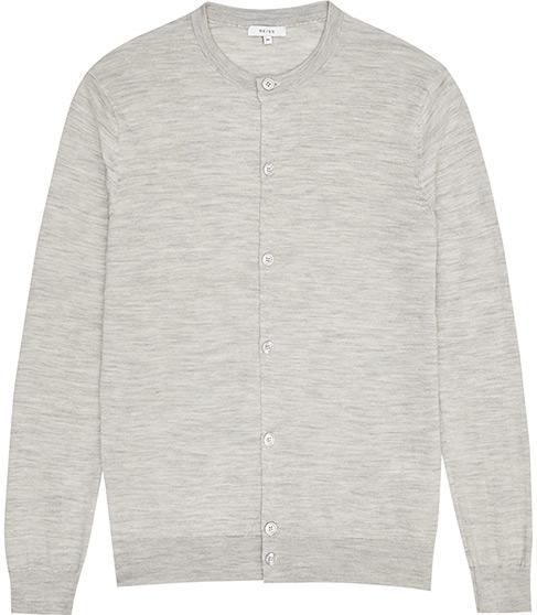 Reiss Labrynth Merino Wool Cardigan
