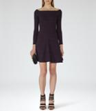 Reiss Tinsel - Womens Jacquard Fit And Flare Dress In Red, Size 4
