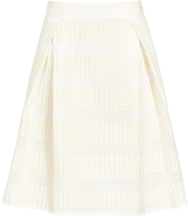 Reiss Geena - Womens Textured A-line Skirt In Brown, Size 6