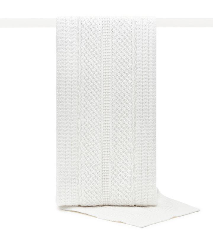 Reiss Baylie - Cable-knit Scarf In White, Womens
