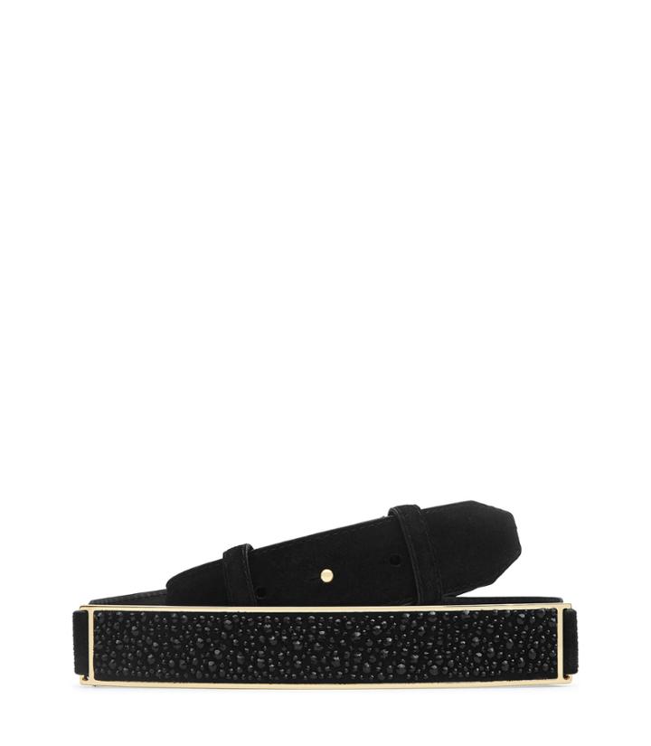 Reiss Roxie - Womens Crystal Studded Belt In Black, Size Xs