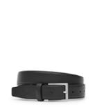 Reiss Henry - Tumbled Leather Belt In Black, Mens, Size 30