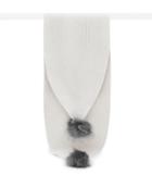 Reiss Merle - Womens Bobble-detail Scarf In Grey