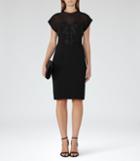 Reiss Dilone - Womens Embroidered Dress In Black
