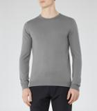 Reiss Hart - Merino Crew-neck Jumper In Blue, Mens, Size Xs