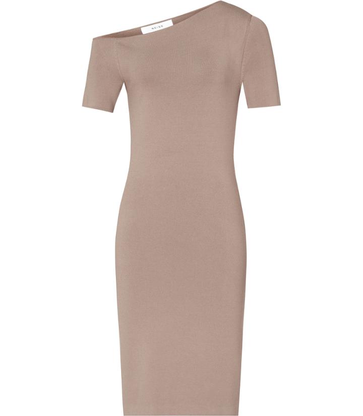 Reiss Palmer - Womens Off The Shoulder Dress In Brown, Size 8