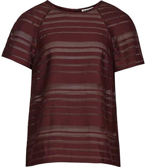 Reiss Imogen Sheer-stripe T-shirt