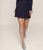 Reiss Greta - A-line Mini Skirt In Blue, Womens, Size 0