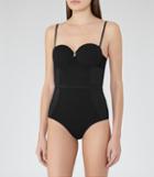 Reiss Gigi - Moulded-cup Swimsuit In Black, Womens, Size Xs
