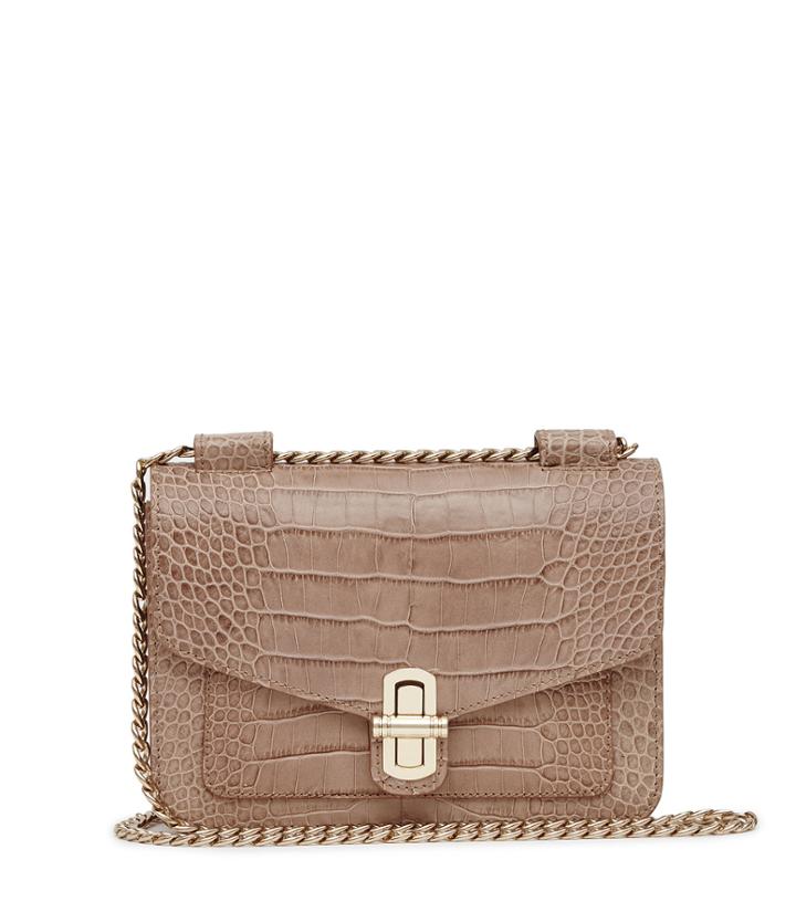 Reiss Elliott - Womens Snake-effect Mini Bag In White, Size One Size