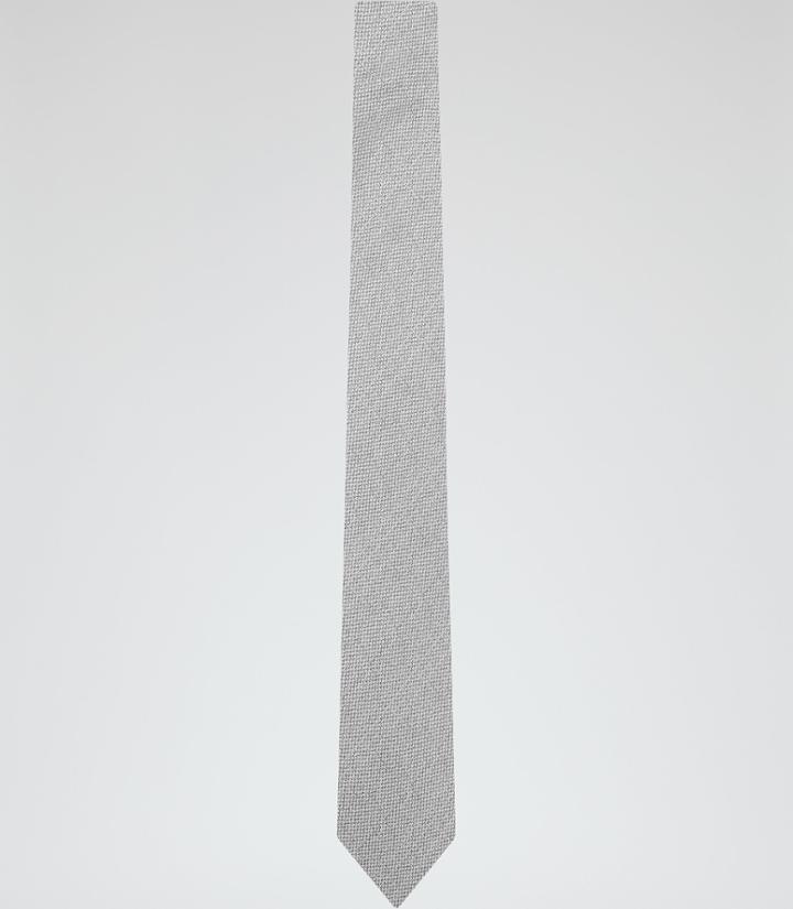 Reiss Ceremony - Mens Textured Silk Tie In Brown, Size One Size