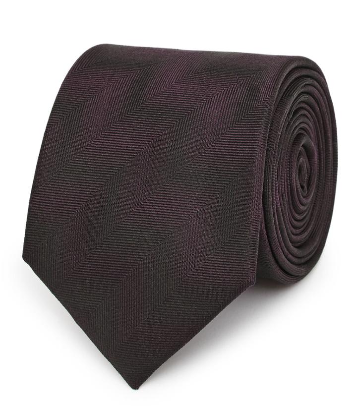 Reiss Larry - Mens Tonal Patterned Tie In Red, Size One Size