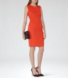 Reiss Sunny - Womens Tailored Dress In Orange, Size 14