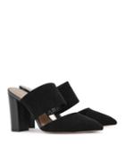 Reiss Cupid - Womens Suede Mules In Black, Size 3