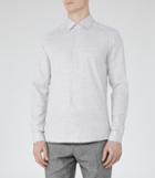 Reiss Shane - Cotton And Linen Shirt In Grey, Mens, Size Xs