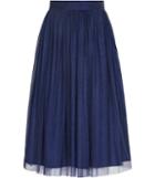 Reiss Crystal - Womens Tulle Midi Skirt In Blue, Size 4