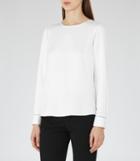 Reiss Cecile - Womens Long-sleeved Blouse In White, Size 4