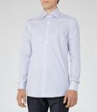 Reiss Saffron - Mens Contrast Stripe Shirt In Blue, Size S