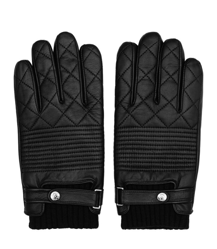 Reiss Lymington - Mens Dents Quilted Leather Gloves In Black, Size S