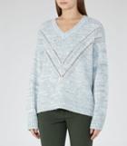 Reiss Lanette - Dual-colour Jumper In Blue, Womens, Size Xs