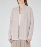 Reiss Opal - Womens Cable-knit Cardigan In Grey, Size Xs