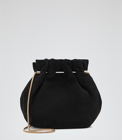 Reiss Joyce Suede Evening Bag
