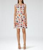 Reiss Lora - Womens Printed Dress In White, Size 8