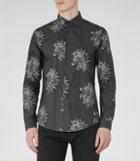 Reiss Nightshade - Mens Floral Print Shirt In Brown, Size M