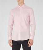 Reiss Stefan - Melange Weave Shirt In Pink, Mens, Size Xs