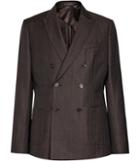 Reiss Lamella - Mens Double-breasted Blazer In Brown, Size 36