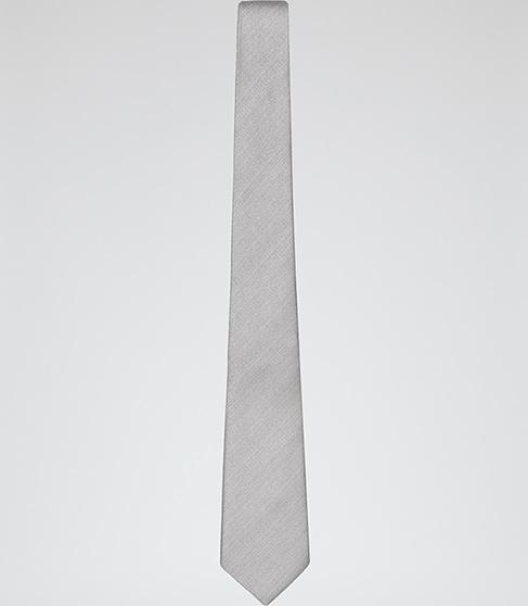 Reiss Ceremony Textured Silk Tie