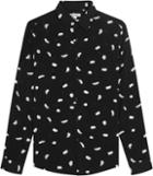 Reiss Welsh - Mens Painterly Print Shirt In Black, Size Xs