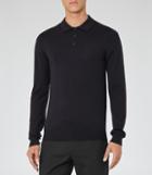 Reiss Mansion - Merino Polo Shirt In Blue, Mens, Size S