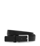 Reiss Theo - Textured Leather Belt In Black, Mens, Size 30