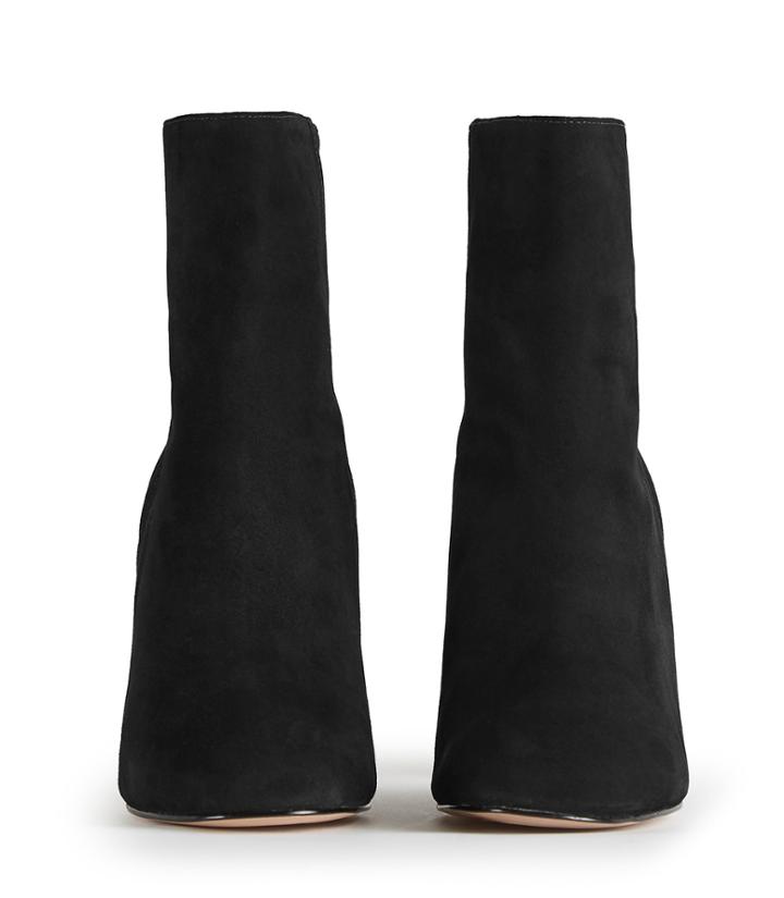 Reiss Odelle Suede - Suede Ankle Boots In Black, Womens, Size 6