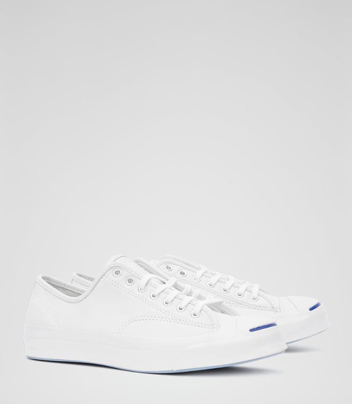 Reiss Jack Purcell Leather - Mens Jack Purcell Sneakers In White, Size 9