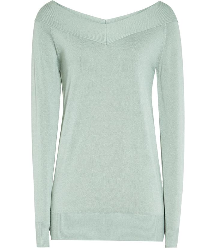 Reiss Christobel - Womens Off-the-shoulder Jumper In Brown, Size Xs