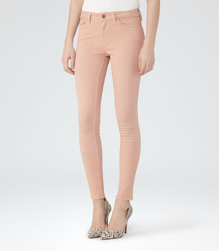 Reiss Stevie - Low-rise Skinny Jeans In Pink, Womens, Size 24