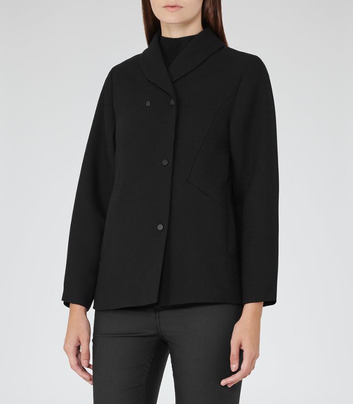 Reiss Ashby - Womens Minimal Jacket In Black, Size 6