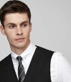 Reiss Harry W - Modern-fit Wool Waistcoat In Black, Mens, Size 36
