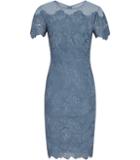 Reiss Floran Mesh And Lace Dress