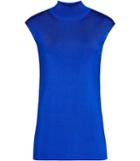 Reiss Gwen - High-neck Knitted Top In Blue, Womens, Size 10