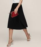 Reiss Loretta - Knitted A-line Skirt In Black, Womens, Size 2