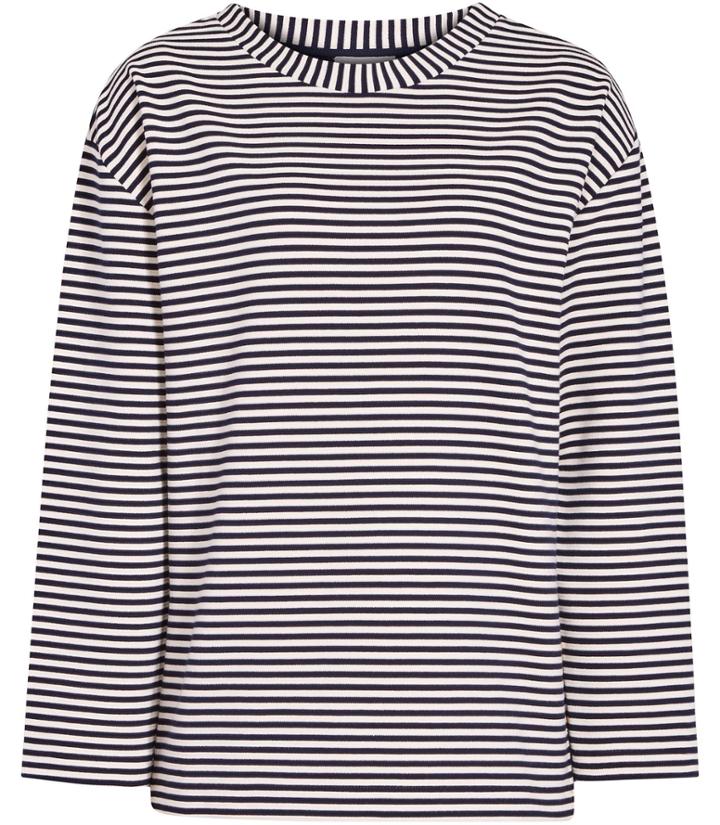 Reiss Tallie - Womens Striped Long-sleeved Top In Blue, Size S